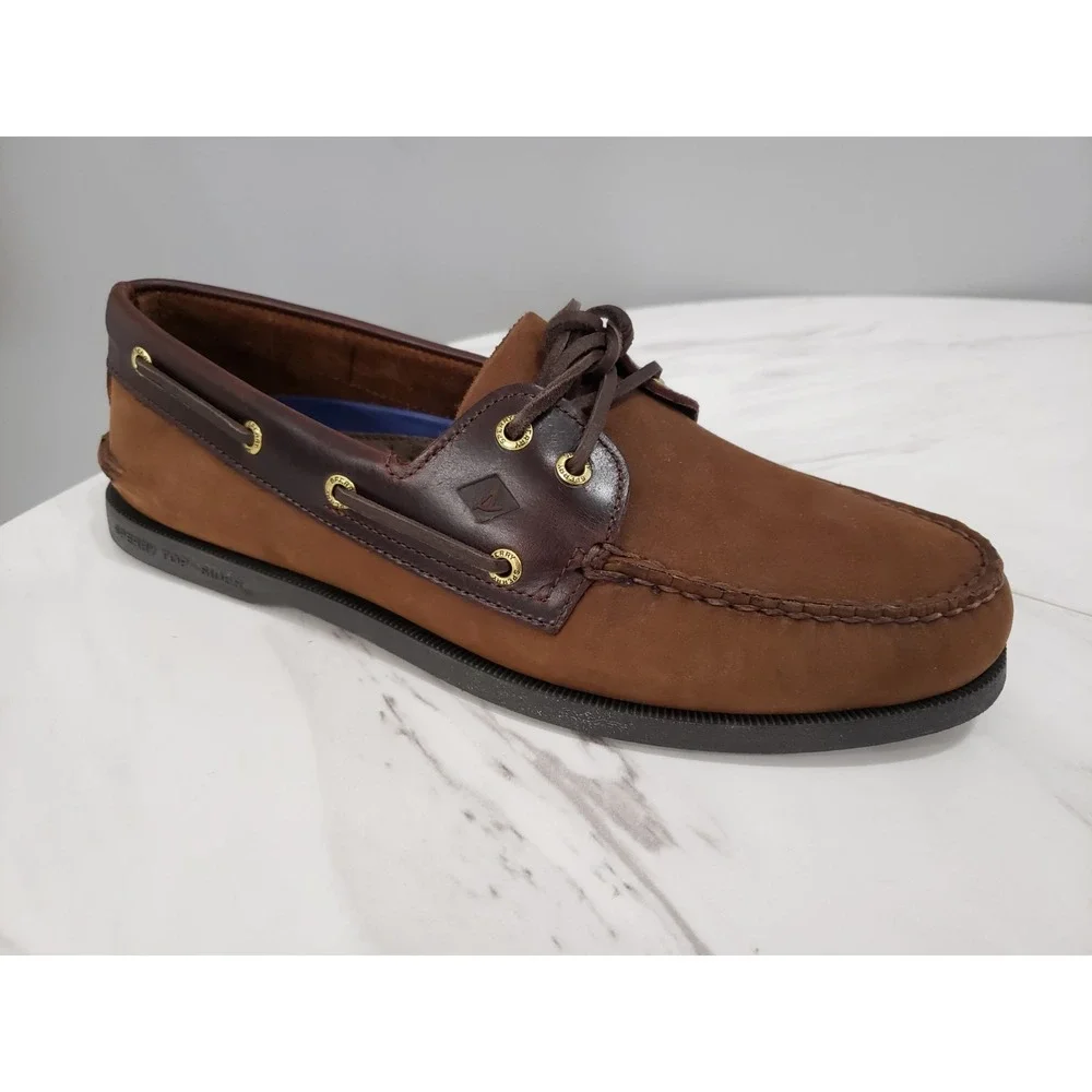 NEW NO BOX - Sperry A/O 2 Eye Brown‎ Buck Boat Shoe Men's US 11.5 Suede Loafers