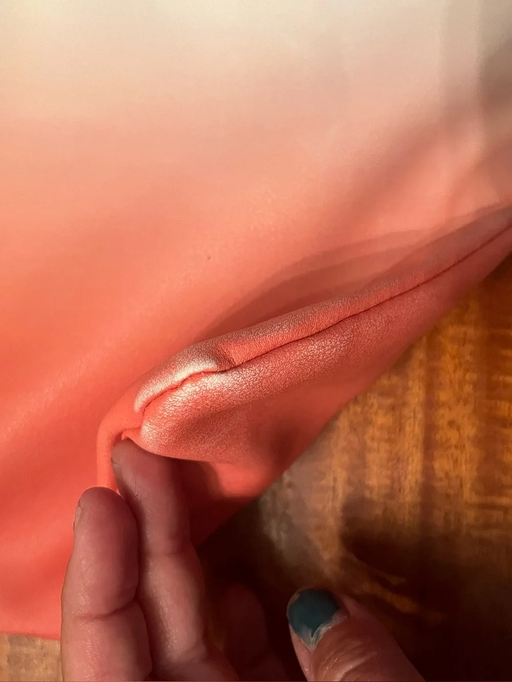 mark. Pink and Cream Ombre Foldover Clutch