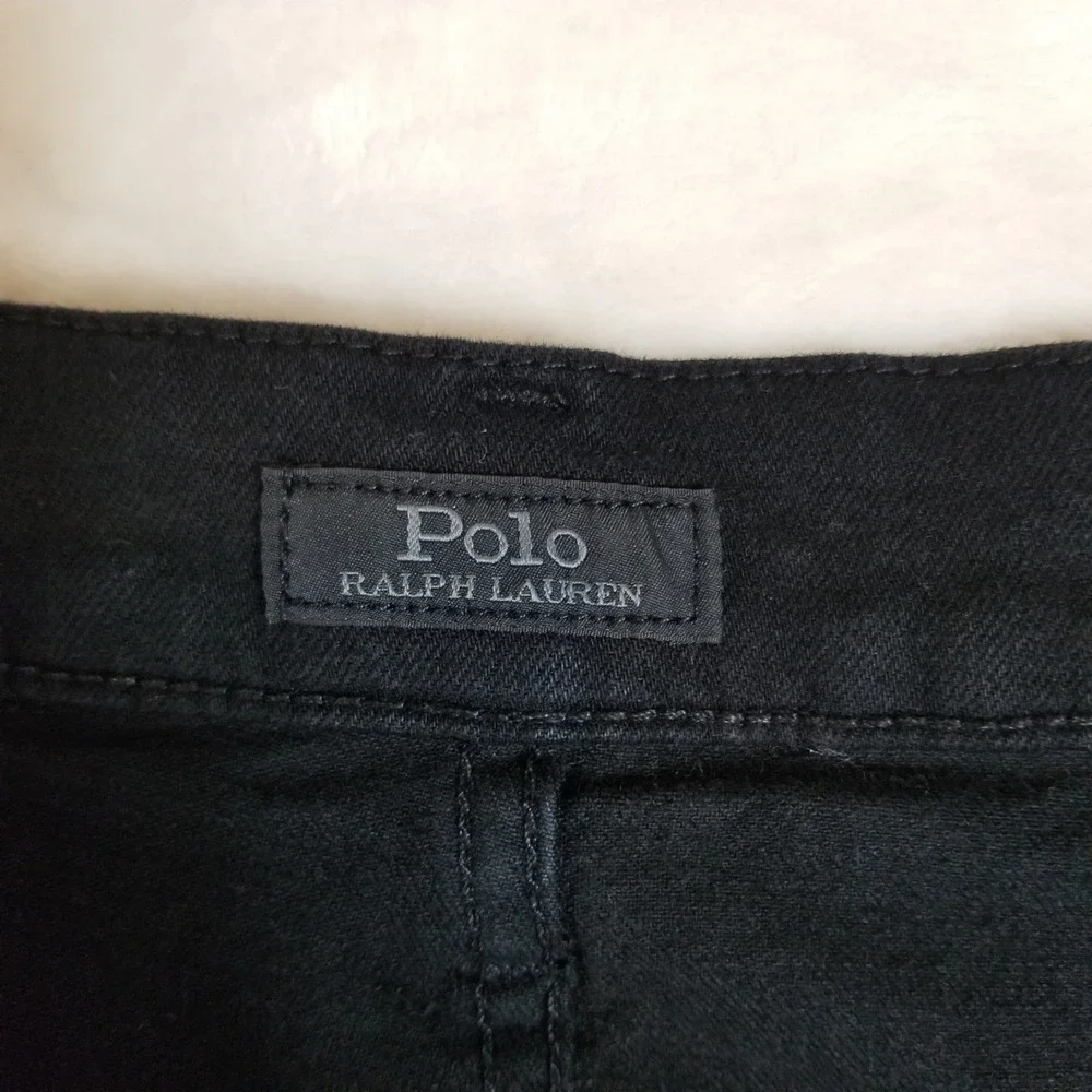 Polo Ralph Lauren Jeans Mens 46x34 Black Hampton Relaxed Straight Denim