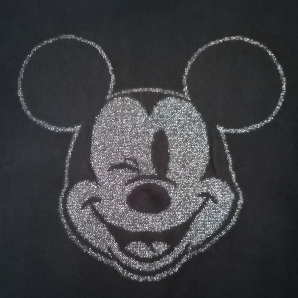 NWT GAP Kids Disney Mickey Mouse Black Sweater sz M 8 Girls