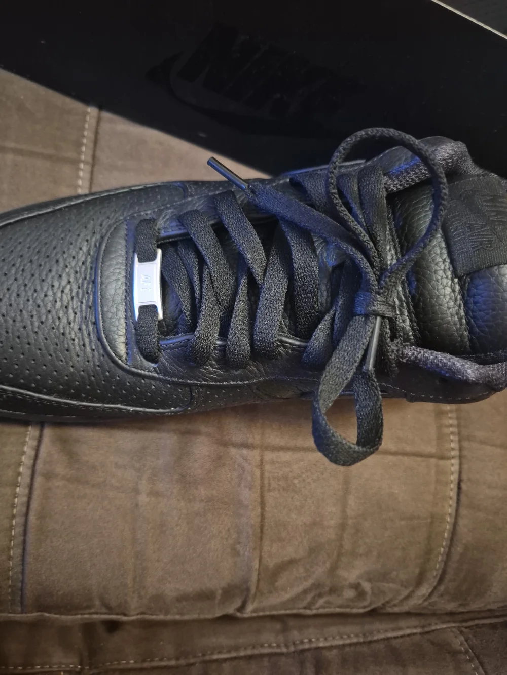 Nike Air Force 1 SP Perforated Black/Game Royal Low Top Leather HF8189-001