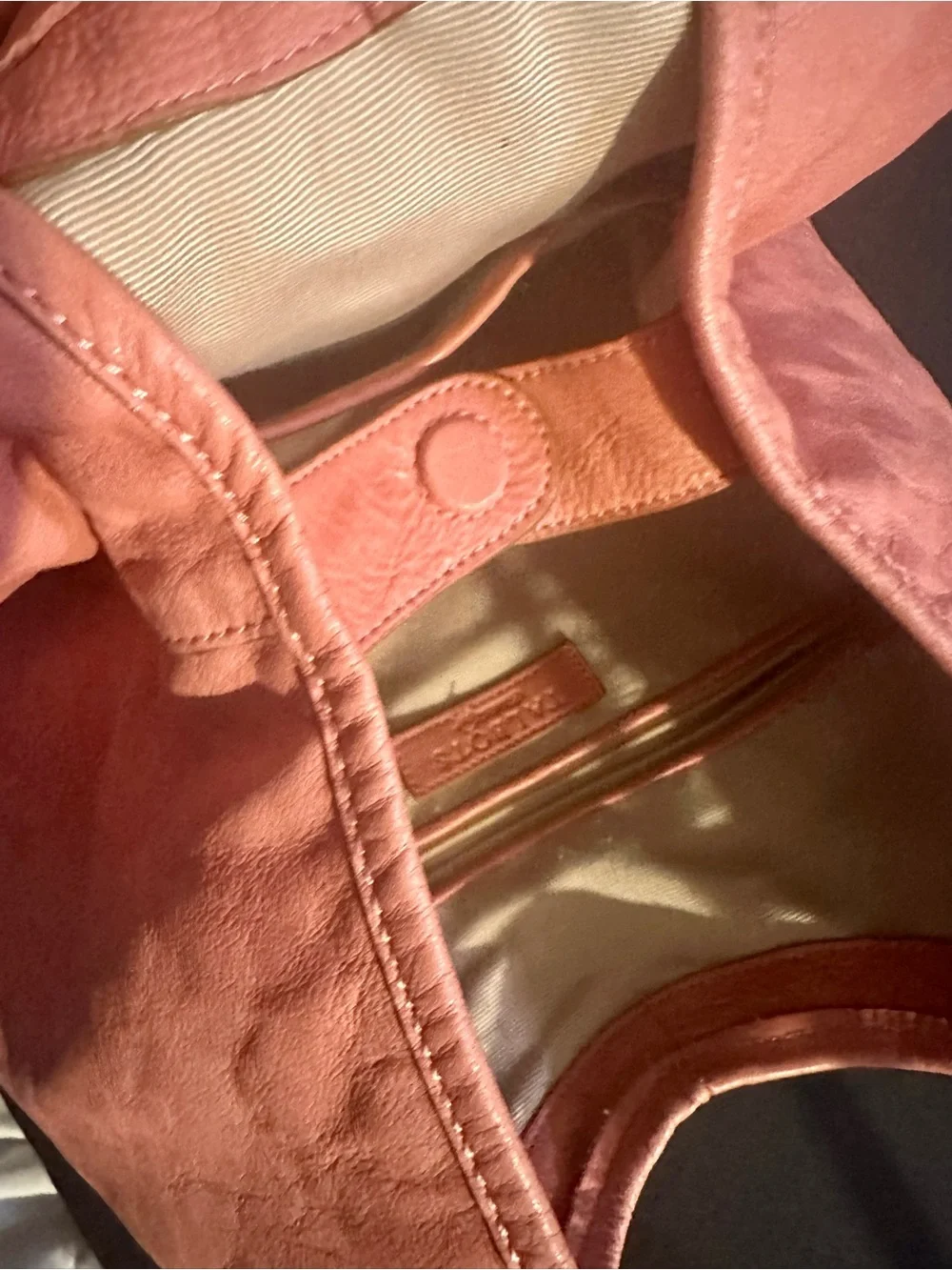 Talbots Leather Hobo in Dusty Salmon