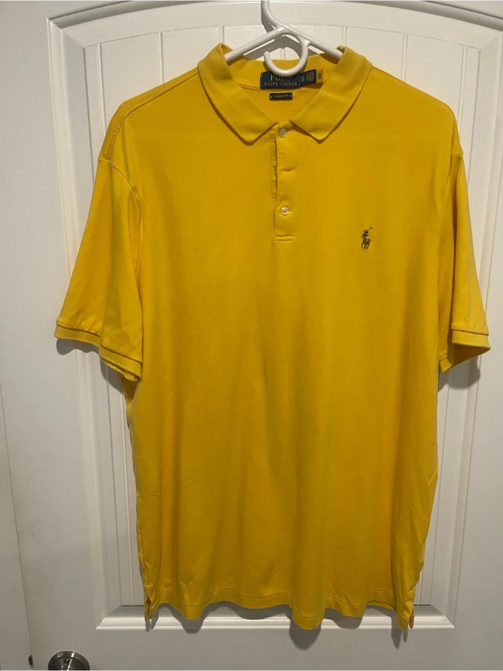 Polo Ralph Lauren Classic Fit Yellow Polo Shirt Men’s XL Short Sleeve Pony Logo