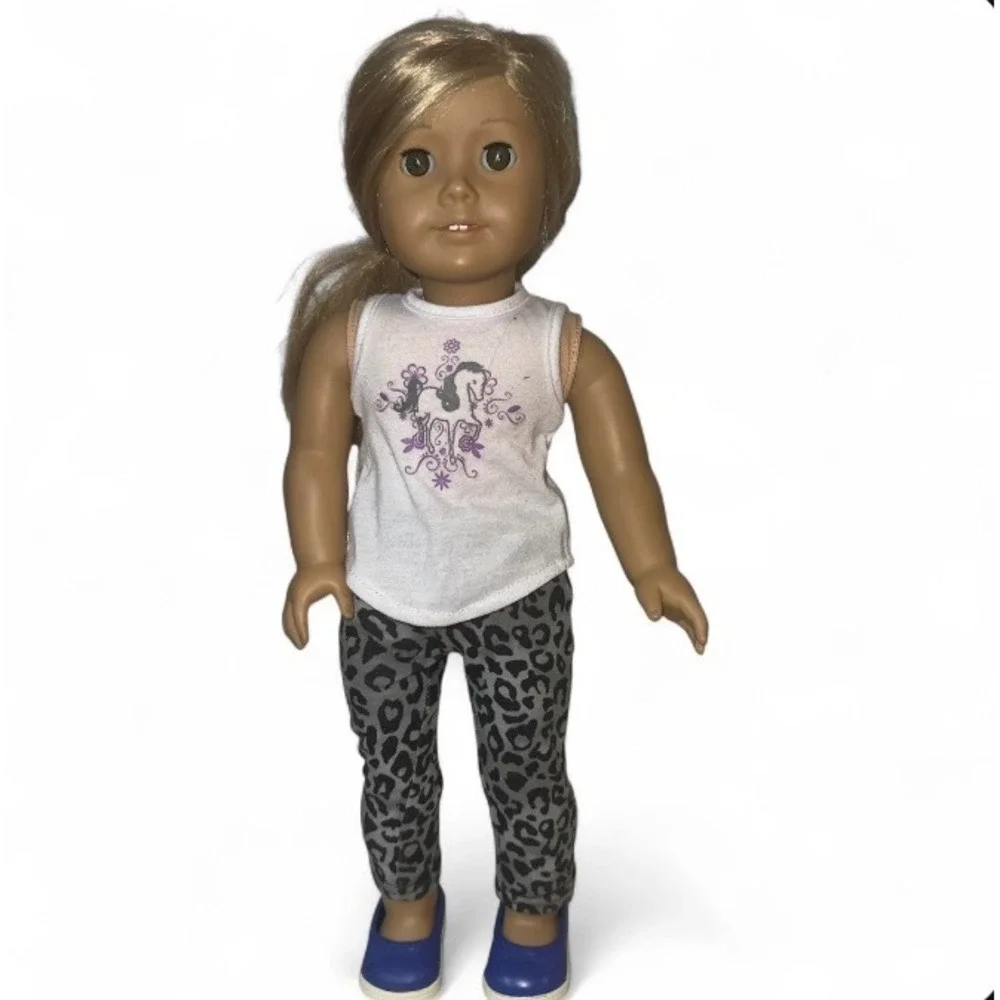 American Girl Truly Me Doll Blonde Hair Brown Eyes 18 inch Leopard Outfit 2013