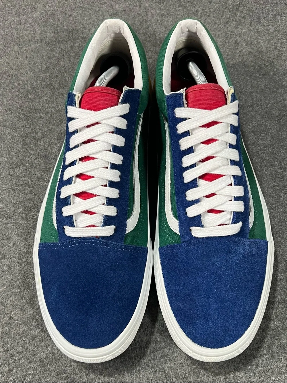 VANS Old Skool Yacht Club Blue/Green-Yellow Canvas/Suede Retro Sneaker Size 11.5