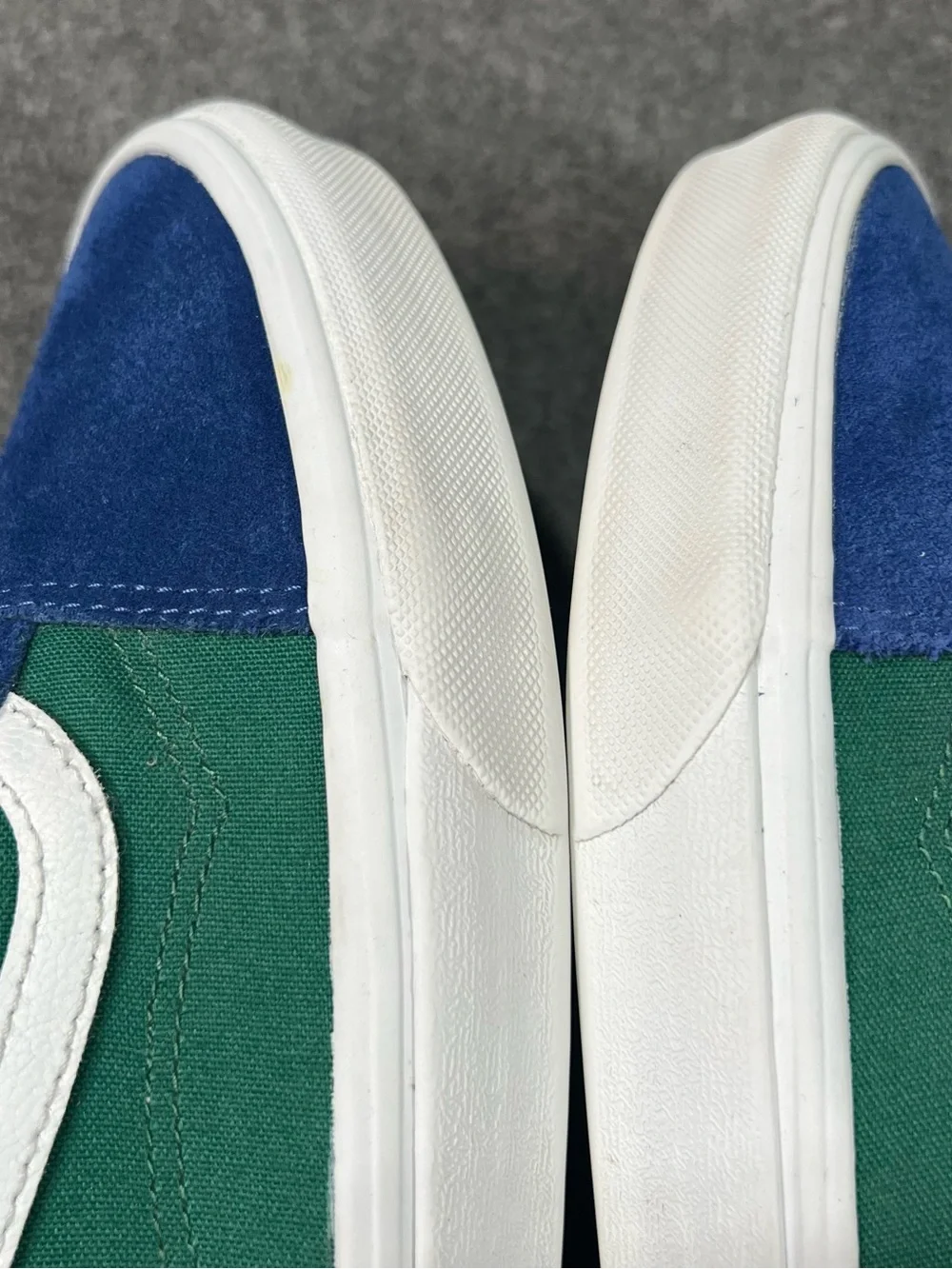 VANS Old Skool Yacht Club Blue/Green-Yellow Canvas/Suede Retro Sneaker Size 11.5