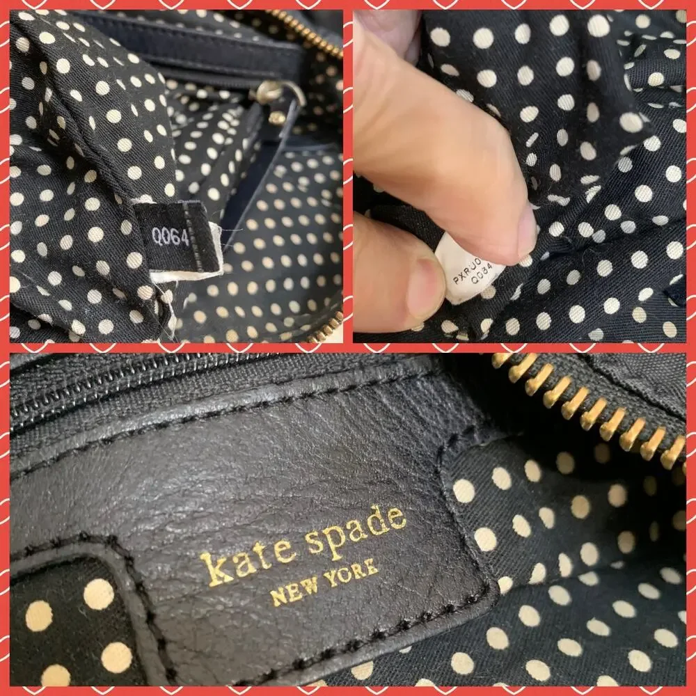 KATE SPADE Black Microfiber Nylon Vintage CLINTON Street SERENA Hobo
