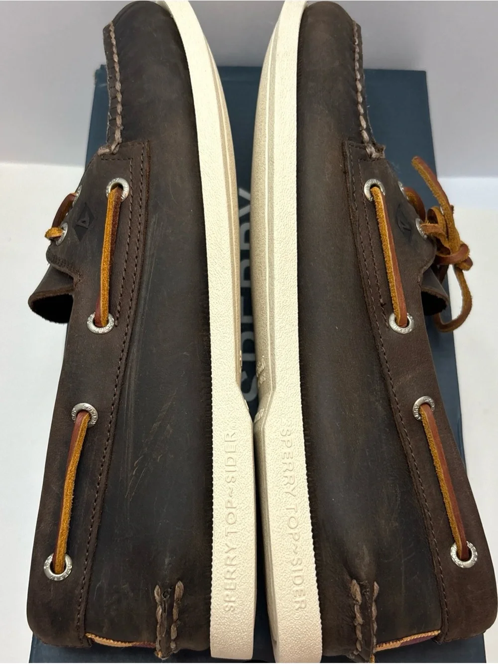 Sperry Brown Leather Classic Moc Toe Boat Shoes