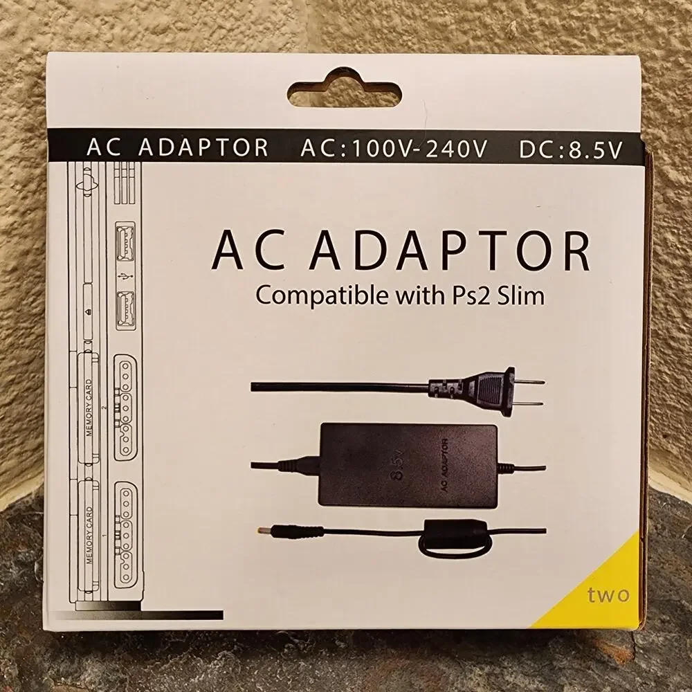 PS2 AC Adapter PlayStation 2 Slim, Model 7000/9000 (NEW) - Old Skool