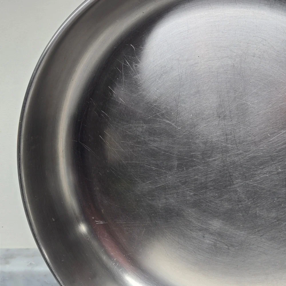 Vintage Faberware 10 Inch Skillet Fry Pan Stainless Steel Aluminum‎ Clad, No Lid