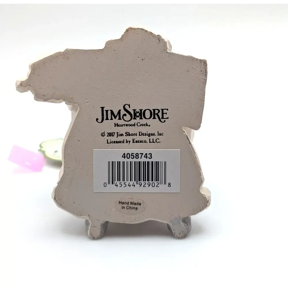 JIM SHORE Santa Ornament White Woodland Baby Jesus Bunny Squirrel Boxed