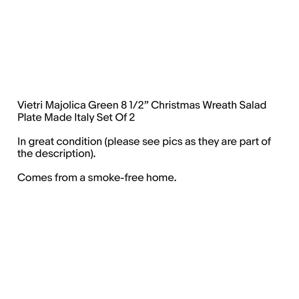 Vietri Majolica Green 8 1/2