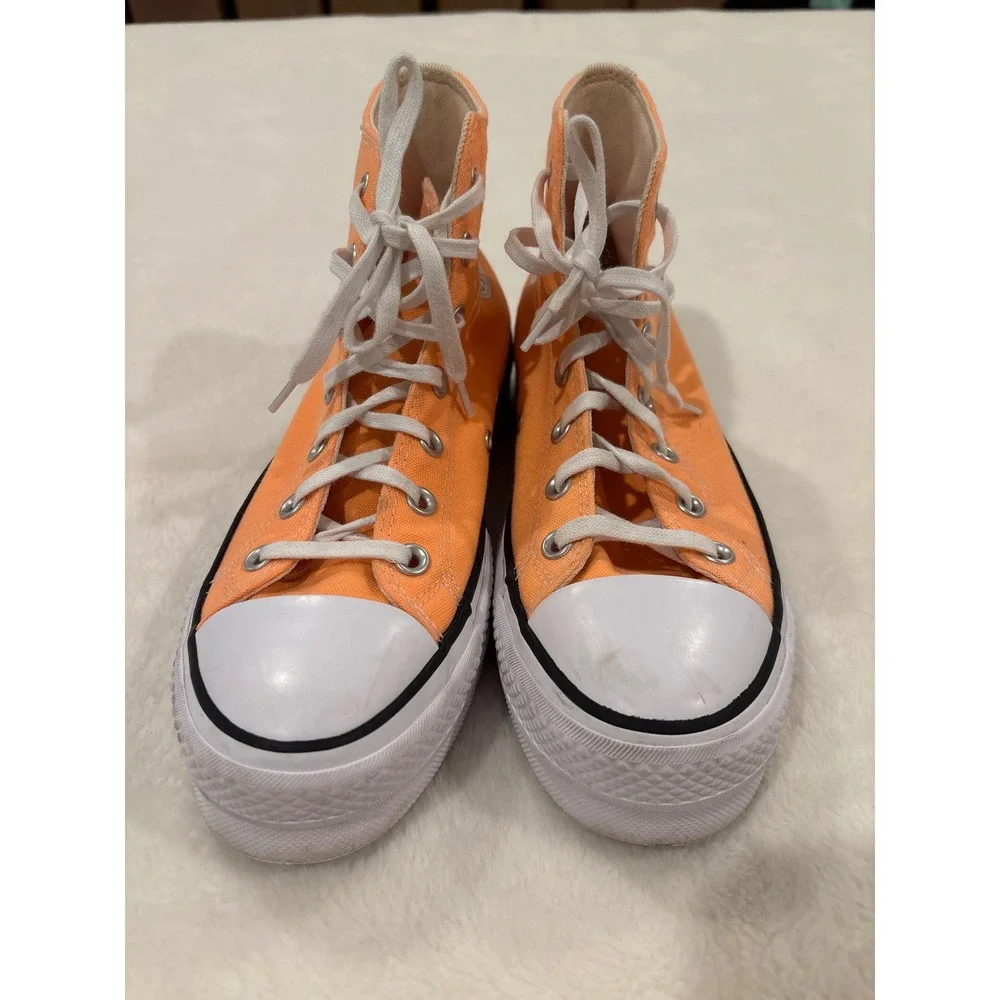 Converse Chuck Taylor All Star Lift Platform High Top Orange Sneakers A03052F