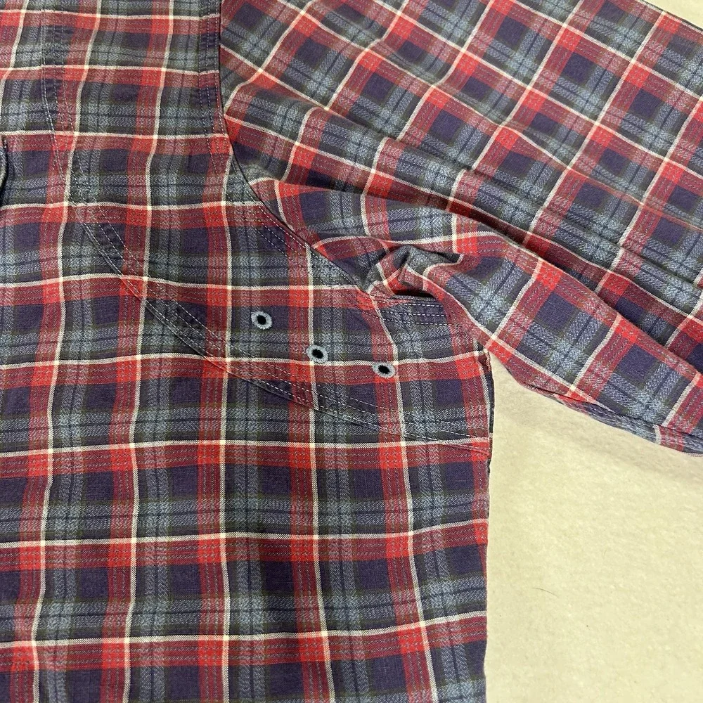 Polo Ralph Lauren Shirt Men XXL Plaid Naval Reserve‎ Vented Long Sleeve Shirt