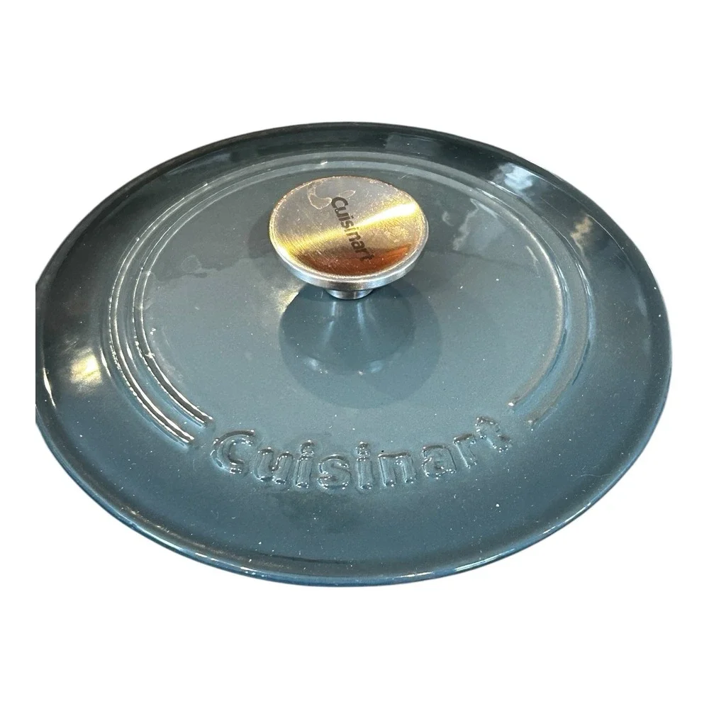 CUISINART Dutch Oven  LID ONLYCasserole Blue Gray Enamel Cast Iron 1.9L  7