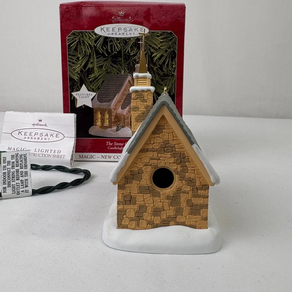 Hallmark Keepsake Stone‎ Church Candlelight Services 1998 Magic Lighted Ornament