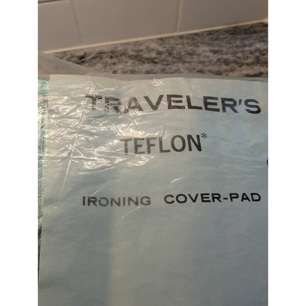 Vintage Traveler's Teflon Ironing Cover-Pad Mint Metallic Gustin‎ Kramer Co