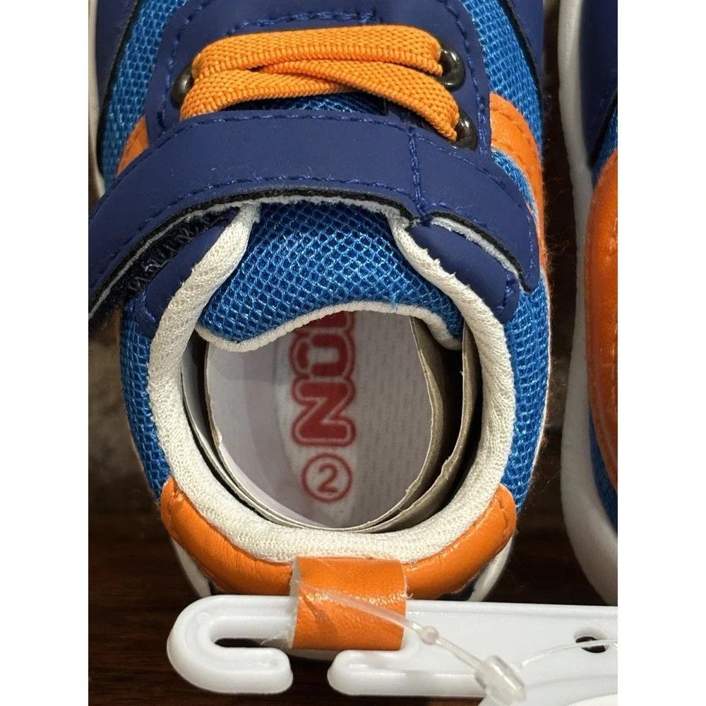 Nuby Baby‎ Shoes, Boys Baby Shoes, Size 2, Perfect Baby Gift, Blue and Orange