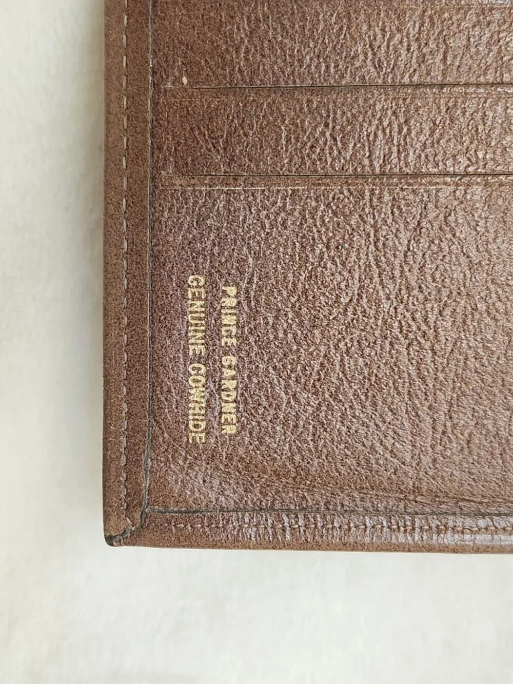 Vintage Prince Gardner Genuine Cowhide Leather Bifold Wallet