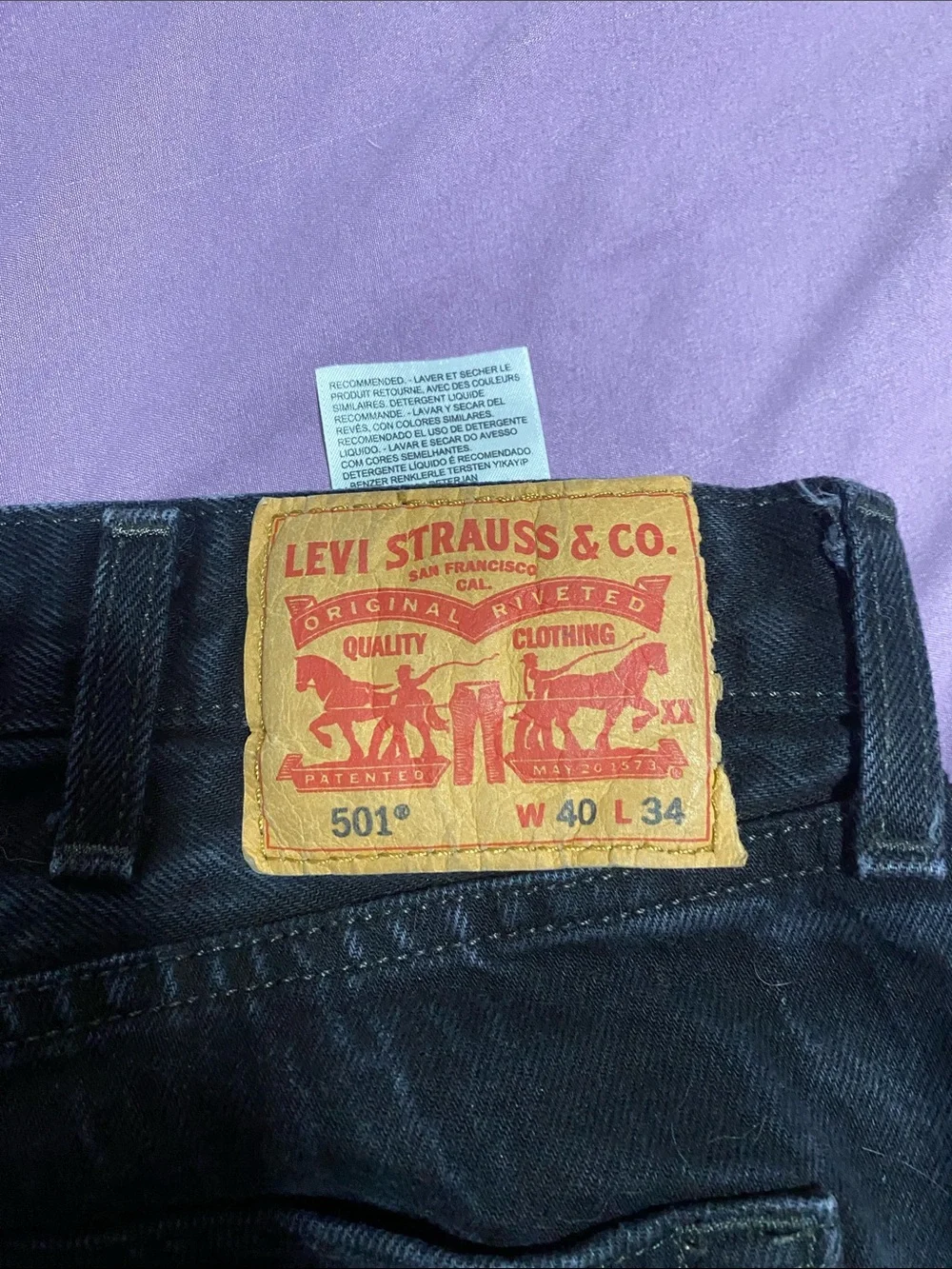 501 black Levi’s waist 40 34 length good condition
