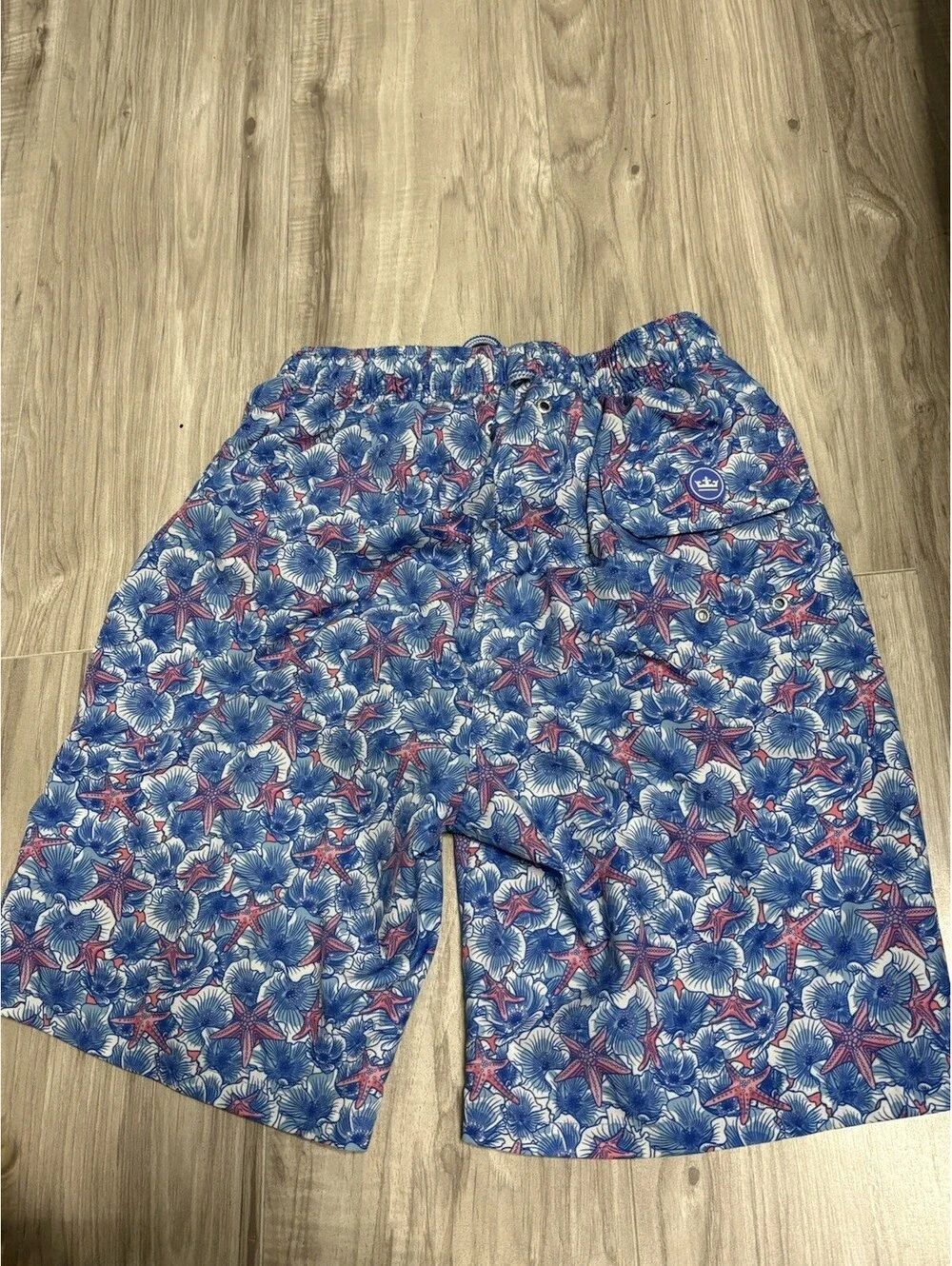 Peter Millar Swim Trunks Men's Small Mesh Lined Pocket Fish Bones Preppy Pool
