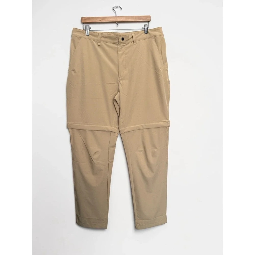 The North Face Paramount Convertible‎ Pants Mens 38x34 Tan Zip Off Hiking NWT