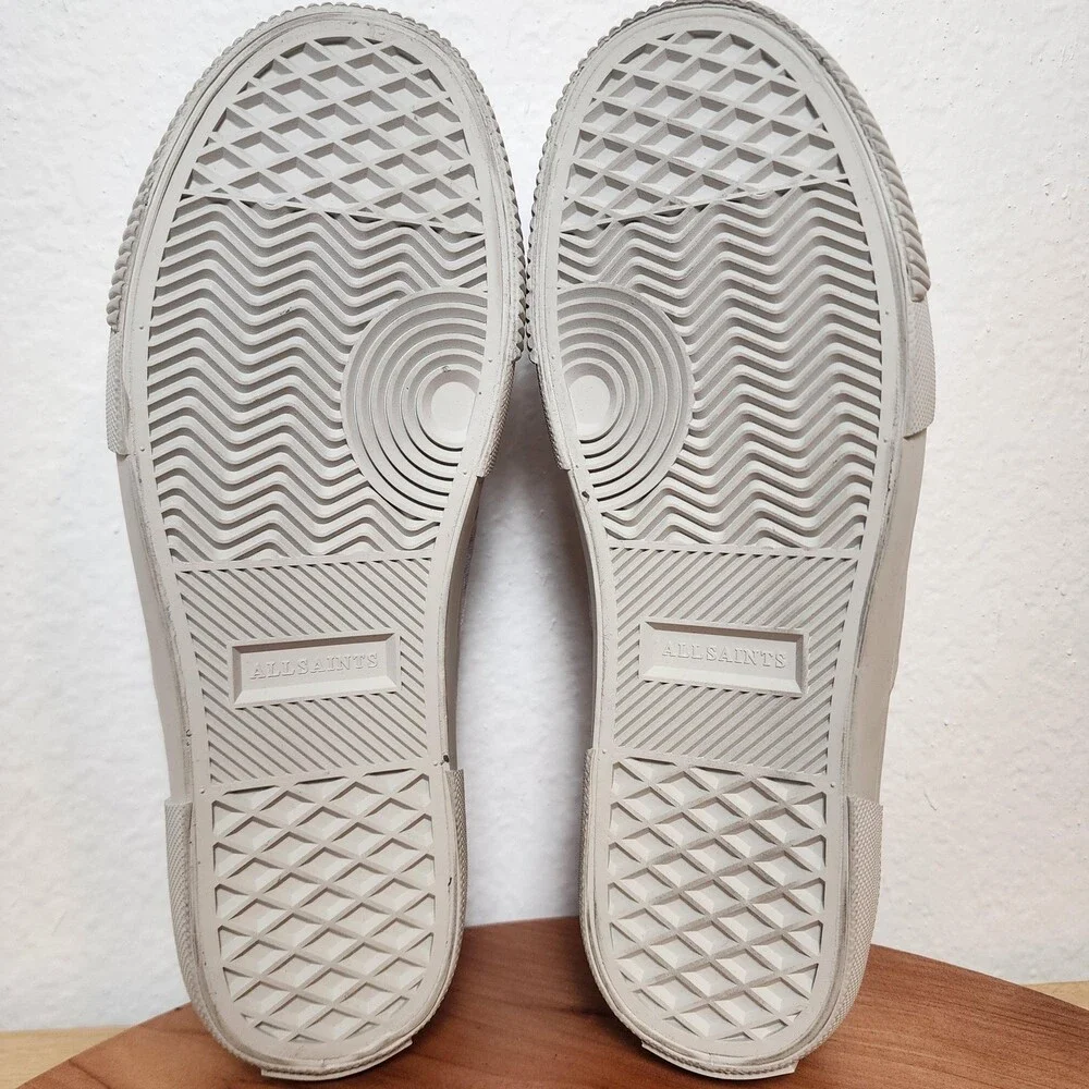 AllSaints Manny Shoes Mens Size 9 Gray Blue Tie Dye Slip On Canvas Sneakers