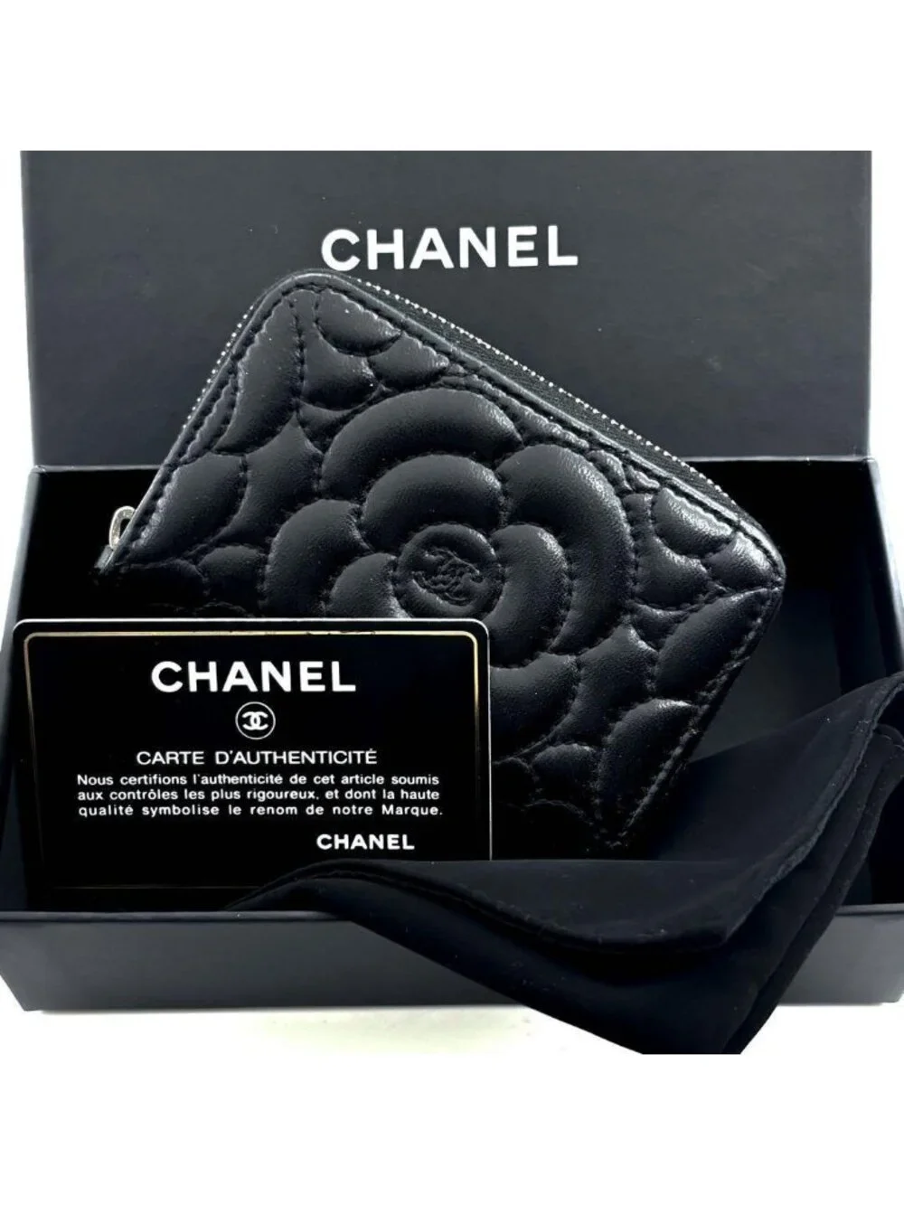 Chanel Wallet New Camellia Stitch Coin Purse