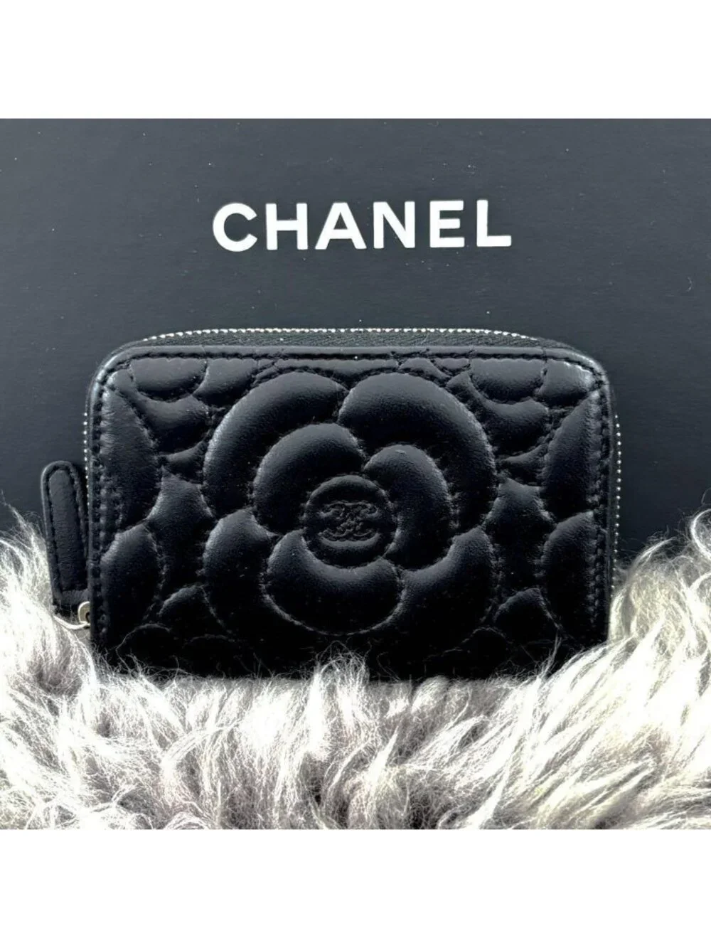 Chanel Wallet New Camellia Stitch Coin Purse