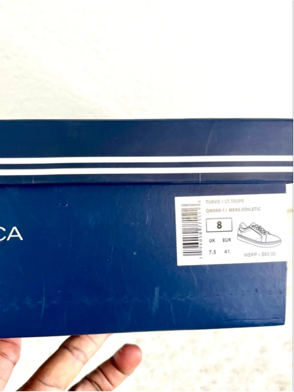 NIB Nautica Turvo Men's Low Top Fashion Sneakers in beige size 8