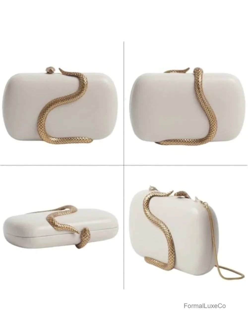 PU Leather Evening Bag Clutch with Removable Chain Crossbody Shoulder