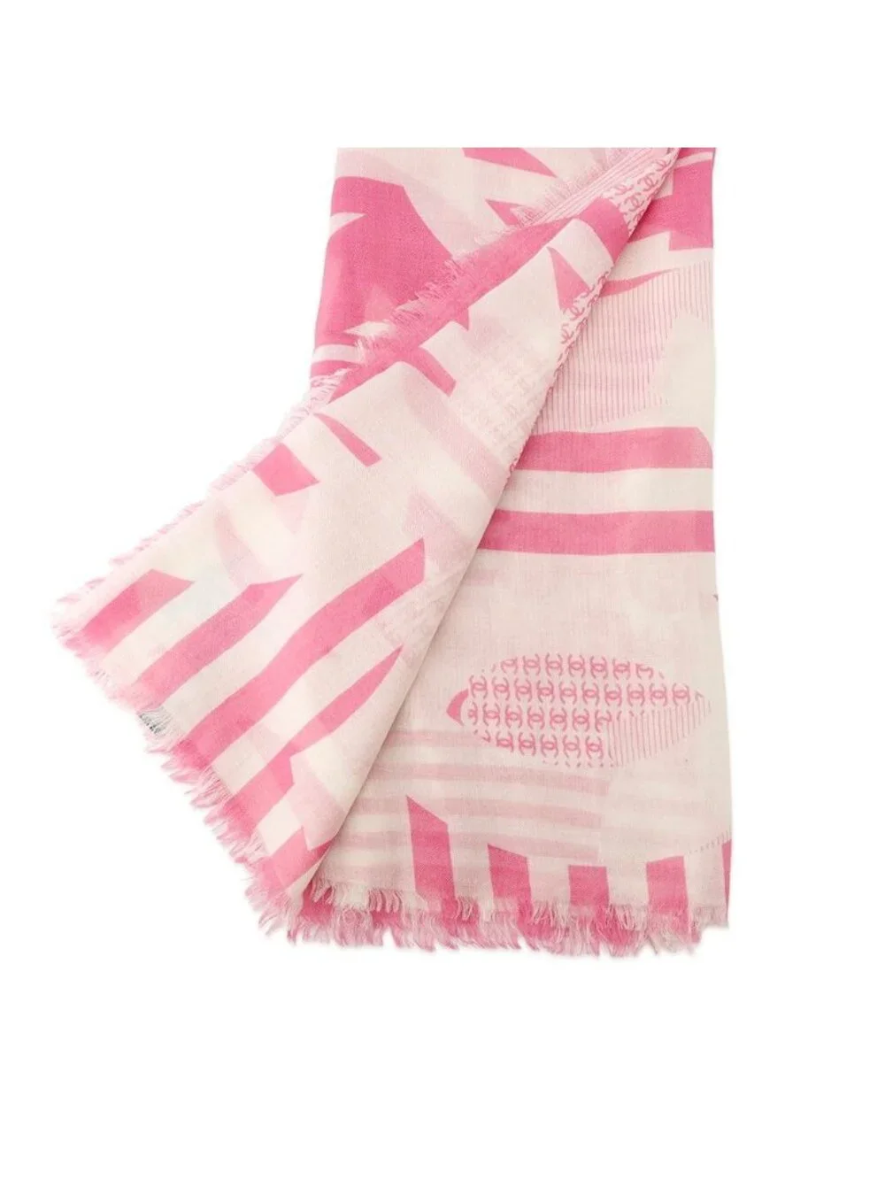 Chanel Scarf CC Logo Large Shawl Cashmere