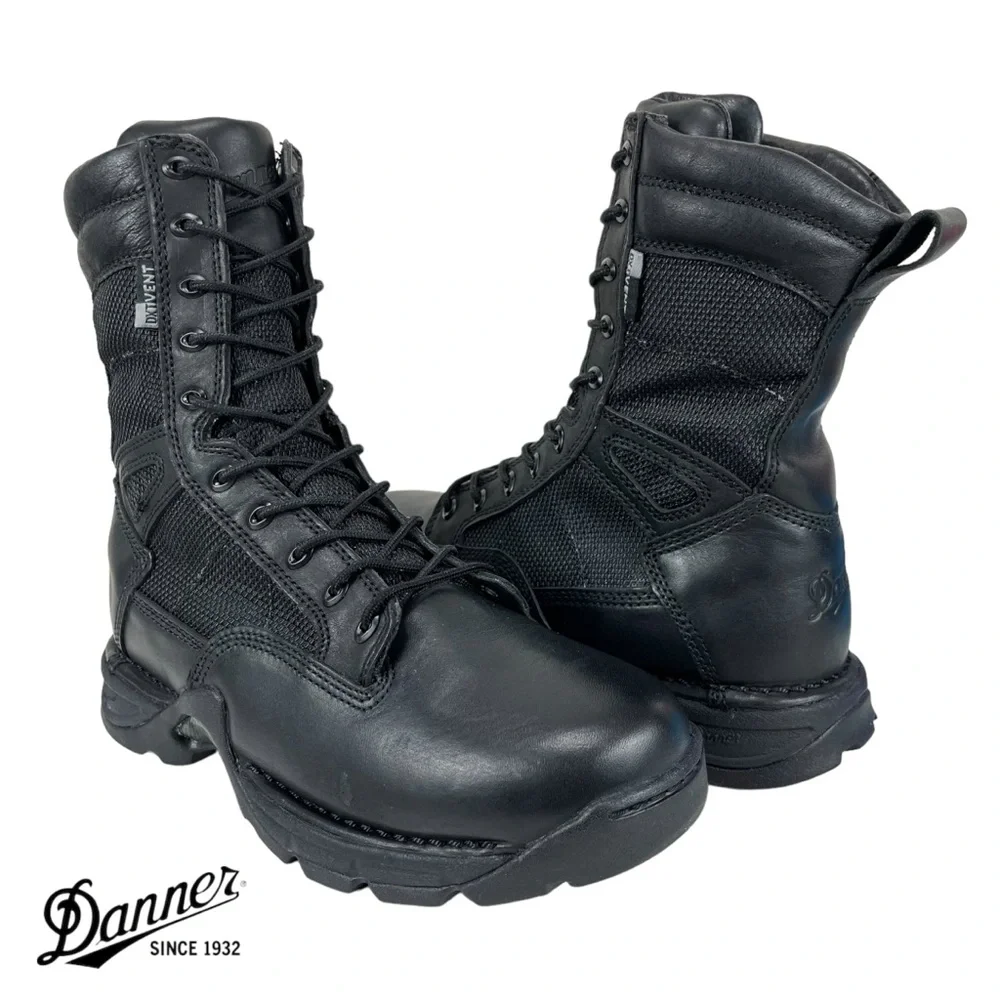 Danner Men 8D Striker II Black Leather Tactical Duty Boots 8 Inch Vent‎ 42290