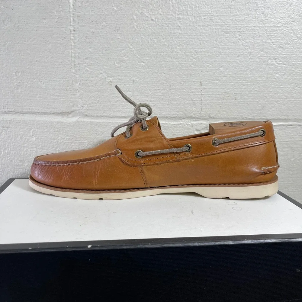 Sperry‎ Top Sider STS12002 Brown Leather Boat Shoes Lace Up Men's Size 13 M