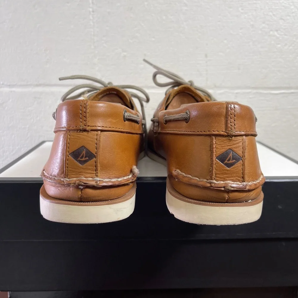 Sperry‎ Top Sider STS12002 Brown Leather Boat Shoes Lace Up Men's Size 13 M