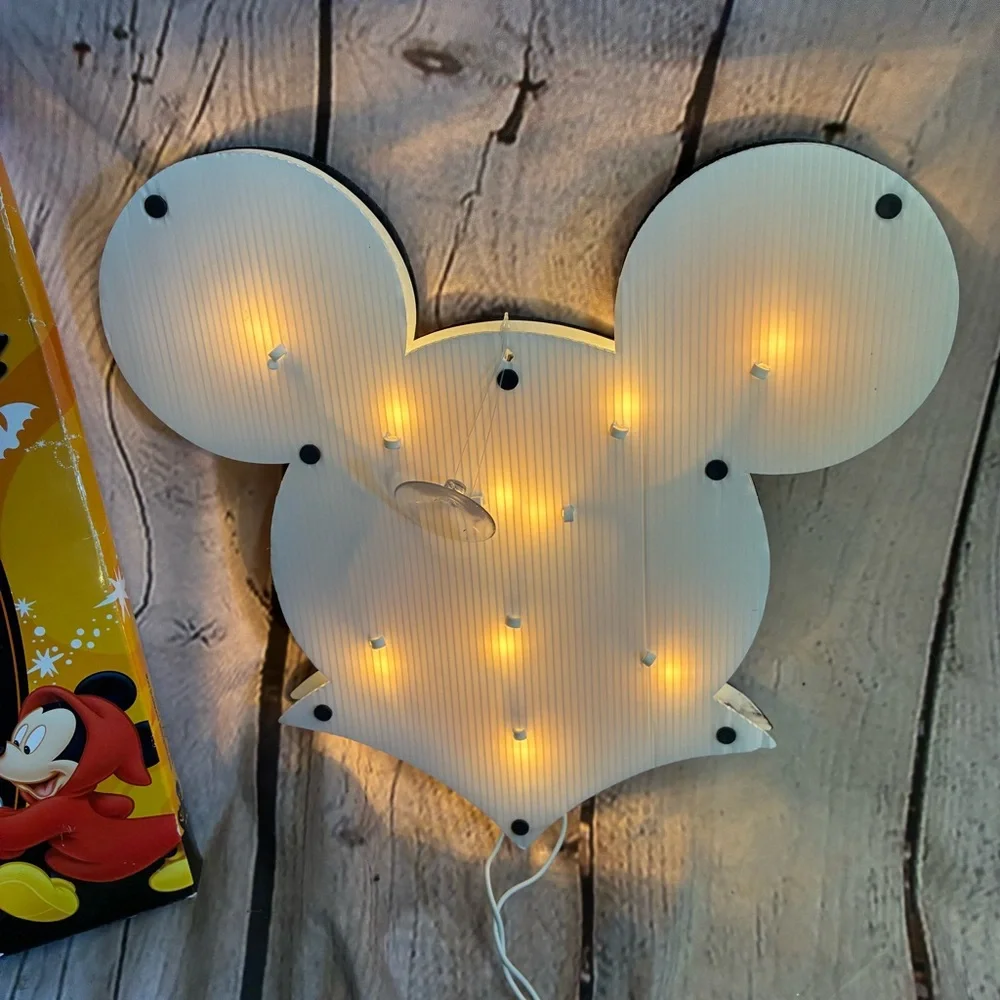 Disney Lighted Vampire Mickey Mouse Window Halloween Seasonal‎ Indoor Decor 12”