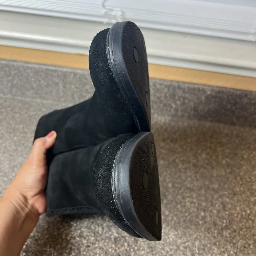 Bruno Marc Mens Sz 12 Chelsea Desert Ankle Boots Black Suede Chukka Slip On Shoe