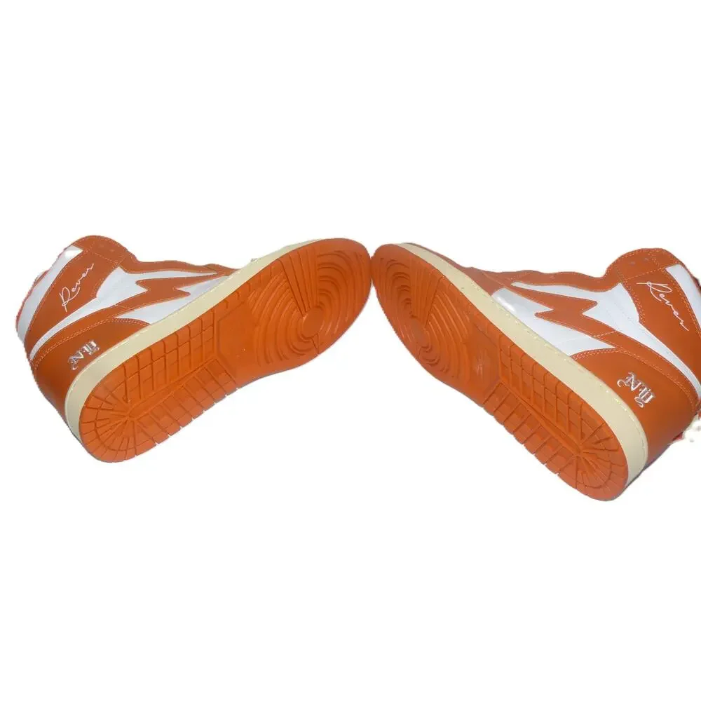 Reves Paris Air Kiy 85 High NY Edition White Orange Sneakers Mens Sz 14 NWT