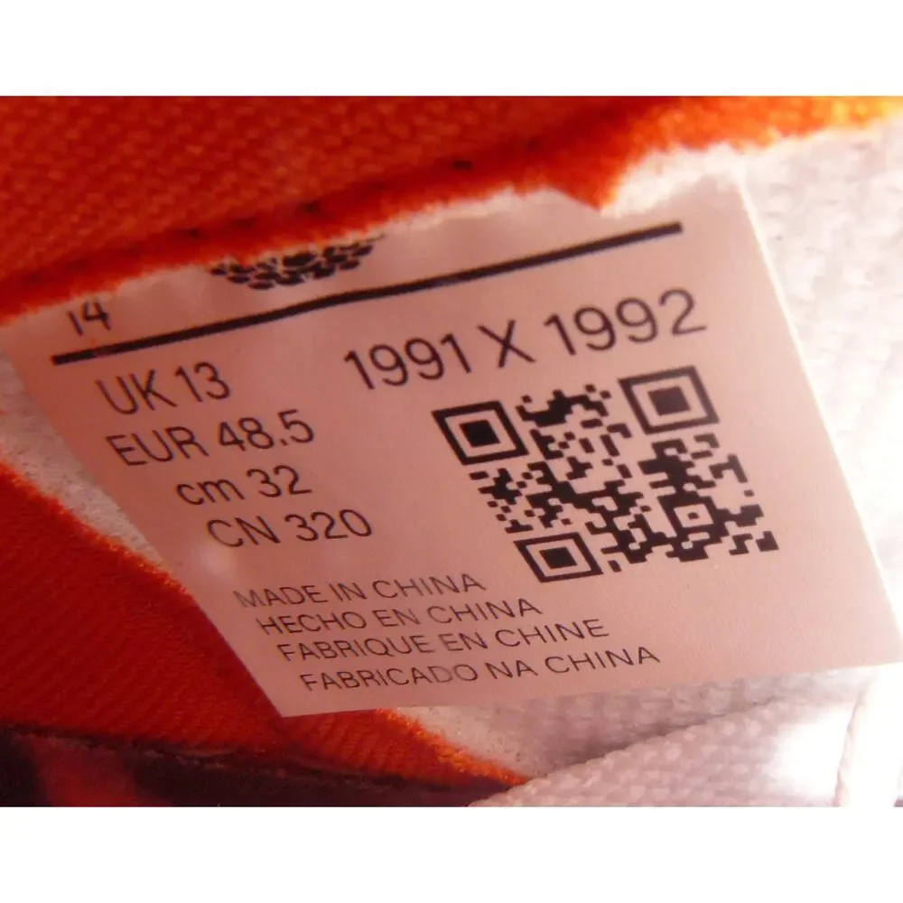 Reves Paris Air Kiy 85 High NY Edition White Orange Sneakers Mens Sz 14 NWT
