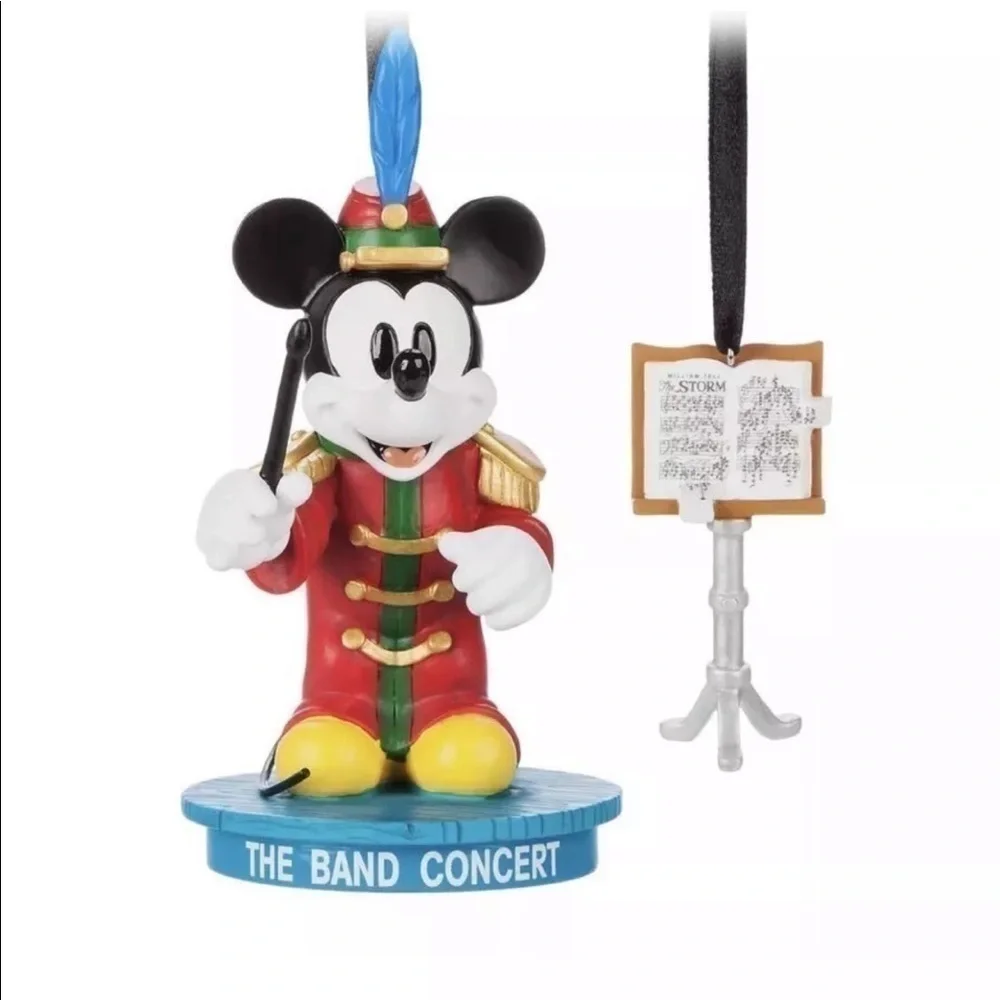 Disney Sketchbook Ornament LE Set Of 2 Mickey Mouse The Band Concert NEW
