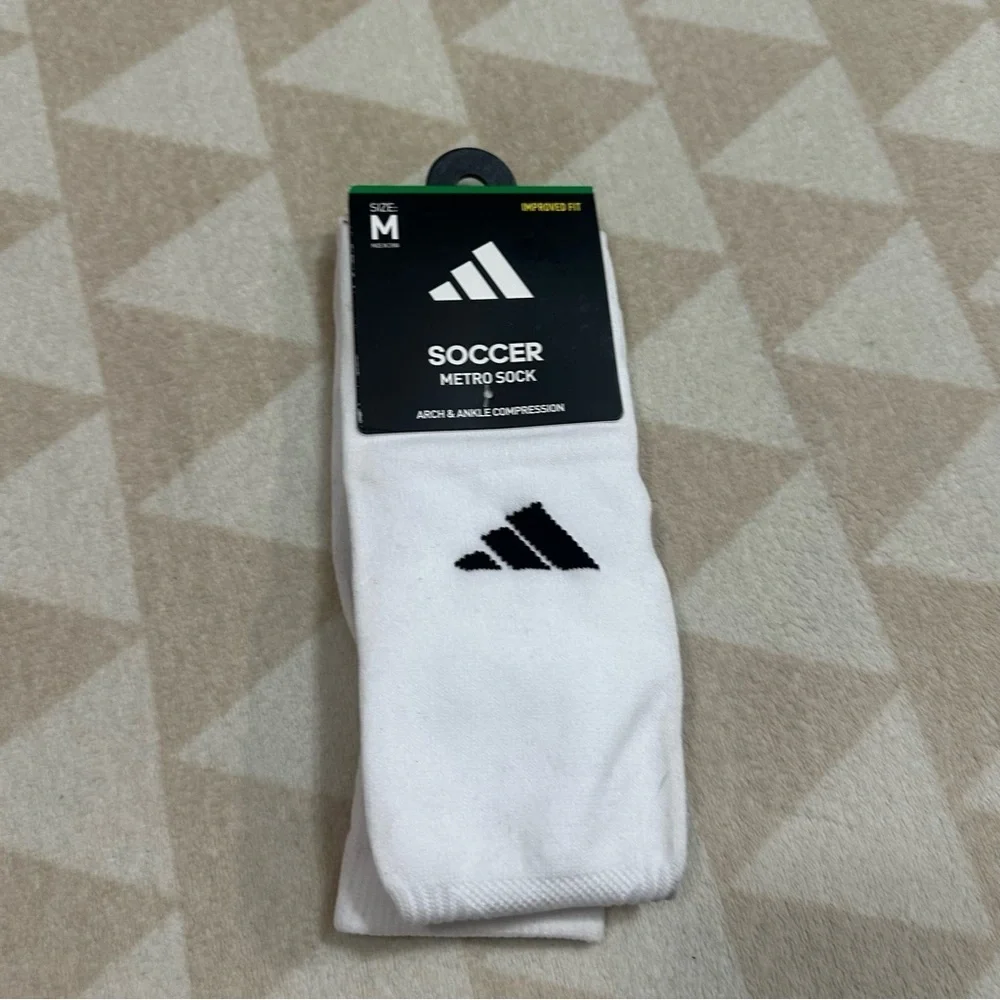 Adidas metro over the calf socks white