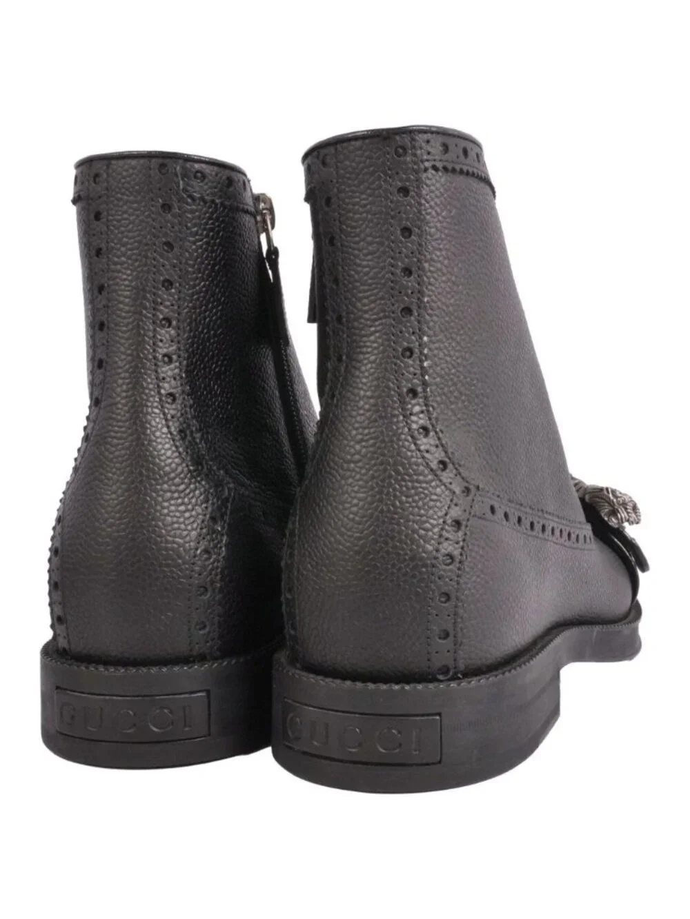 Gucci Boots Side Zipper Lace Up Web Strike