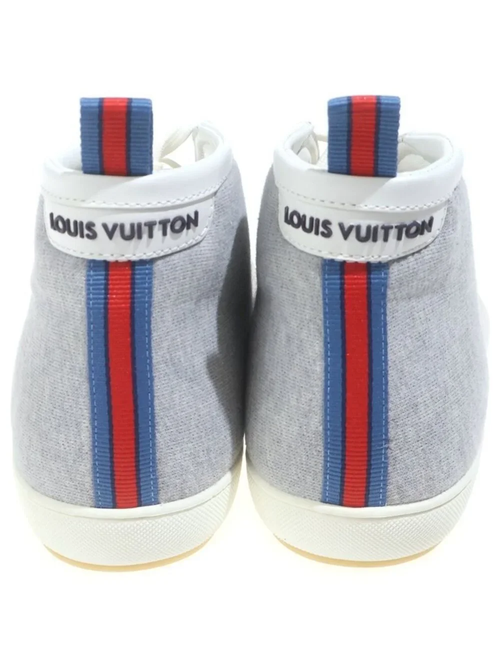 Louis Vuitton Suede Leather High Cut Sneakers Chukka Boots Gray