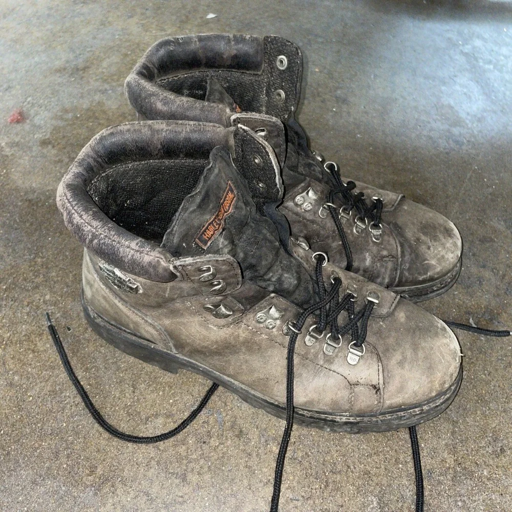 Harley Davidson Mens Boots Size‎ 13 Black Leather Lace up #91610