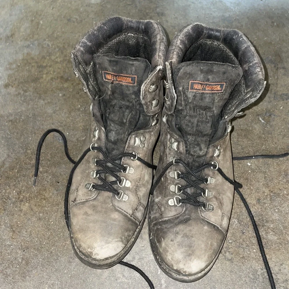 Harley Davidson Mens Boots Size‎ 13 Black Leather Lace up #91610
