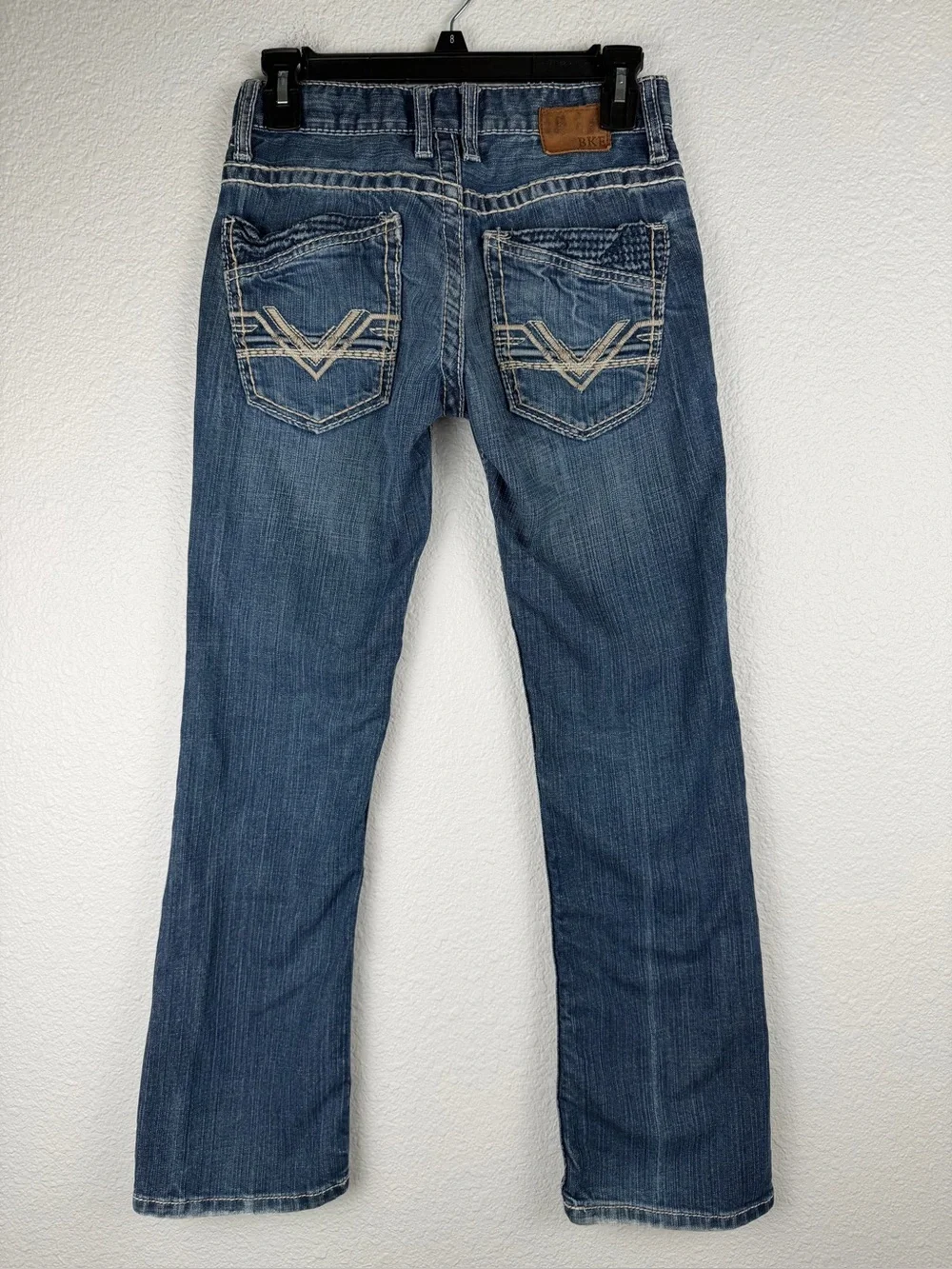 BKE Aiden western bootcut jeans contrast stitching can be unisex size 26S