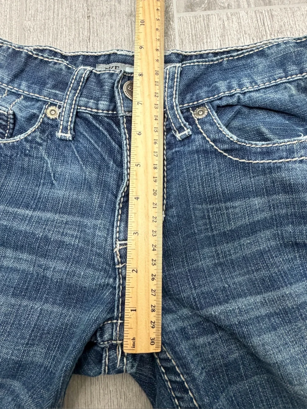 BKE Aiden western bootcut jeans contrast stitching can be unisex size 26S