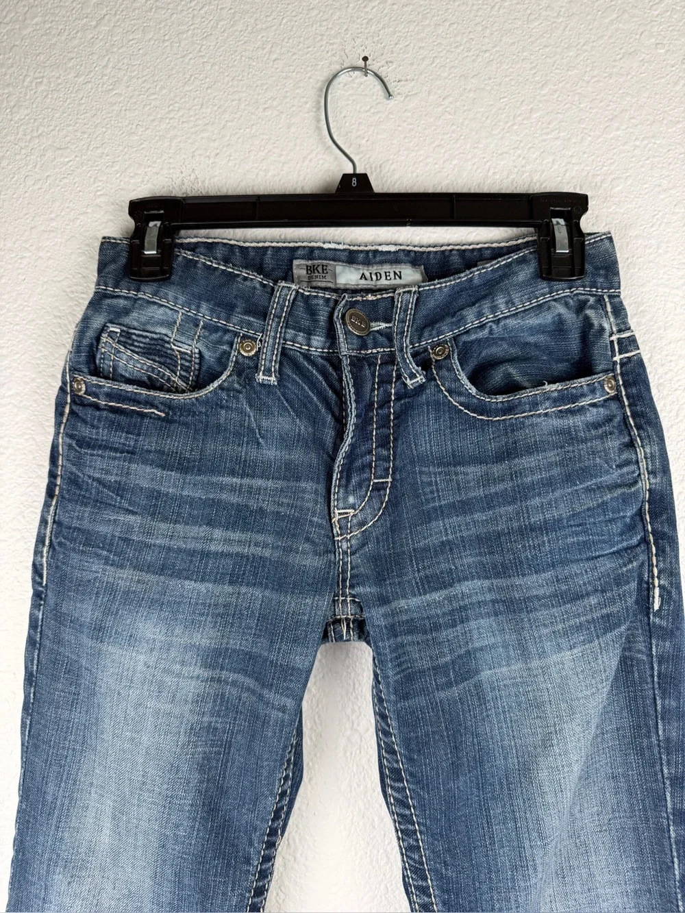 BKE Aiden western bootcut jeans contrast stitching can be unisex size 26S