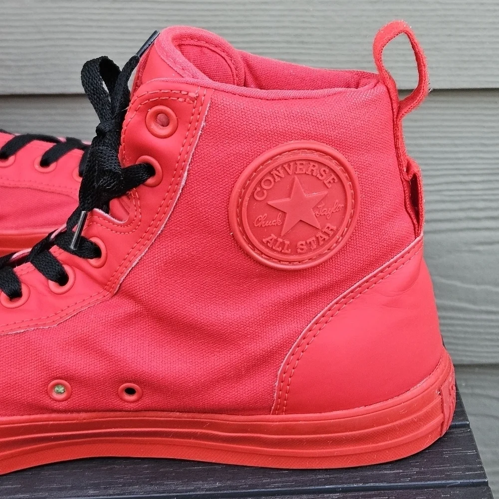 Converse‎ Chuck Taylor All Star High Top Shoes Red Black Sneakers Mens Size 11