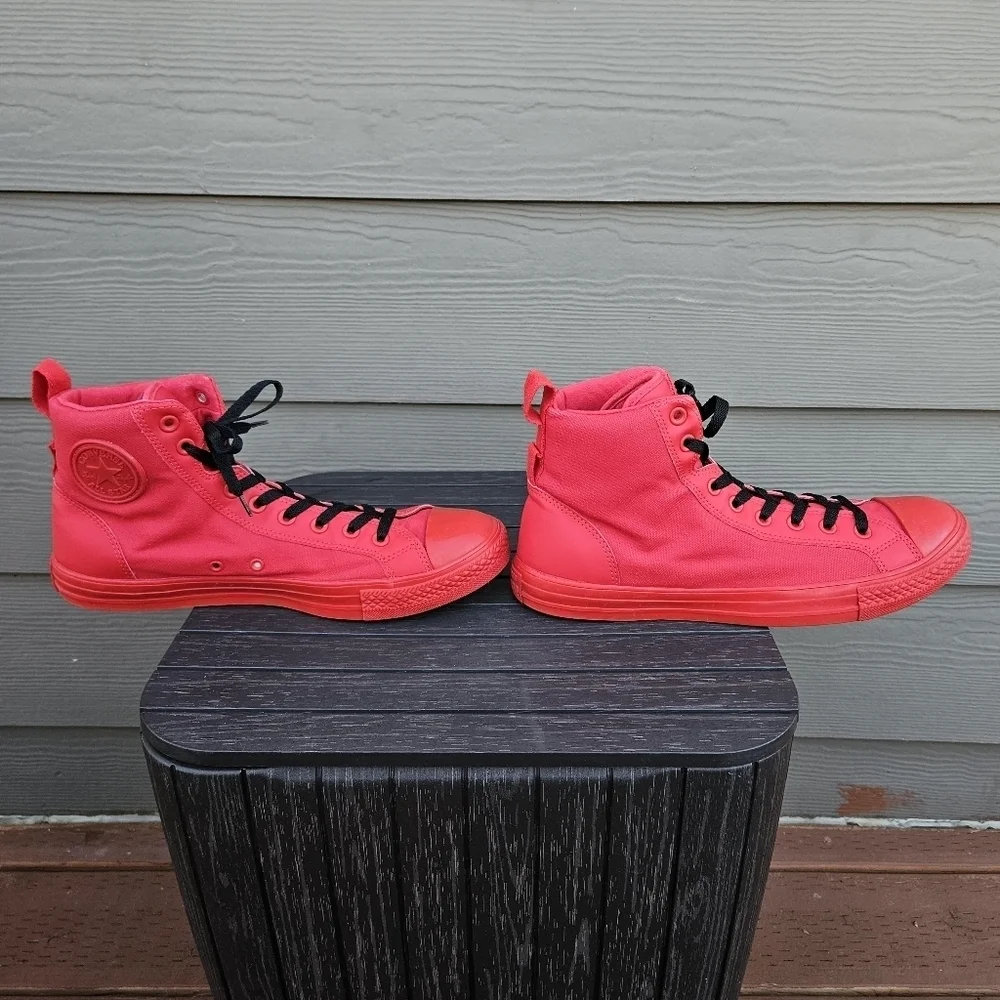 Converse‎ Chuck Taylor All Star High Top Shoes Red Black Sneakers Mens Size 11